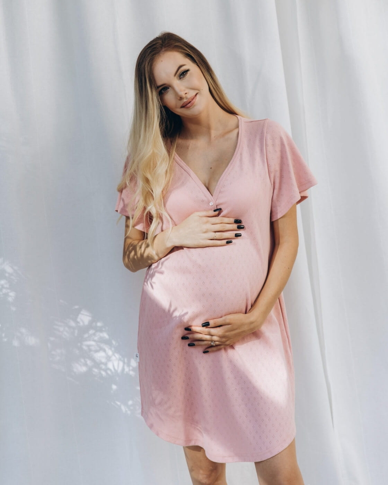 GOODNIGHT KISS maternity nightgown pink