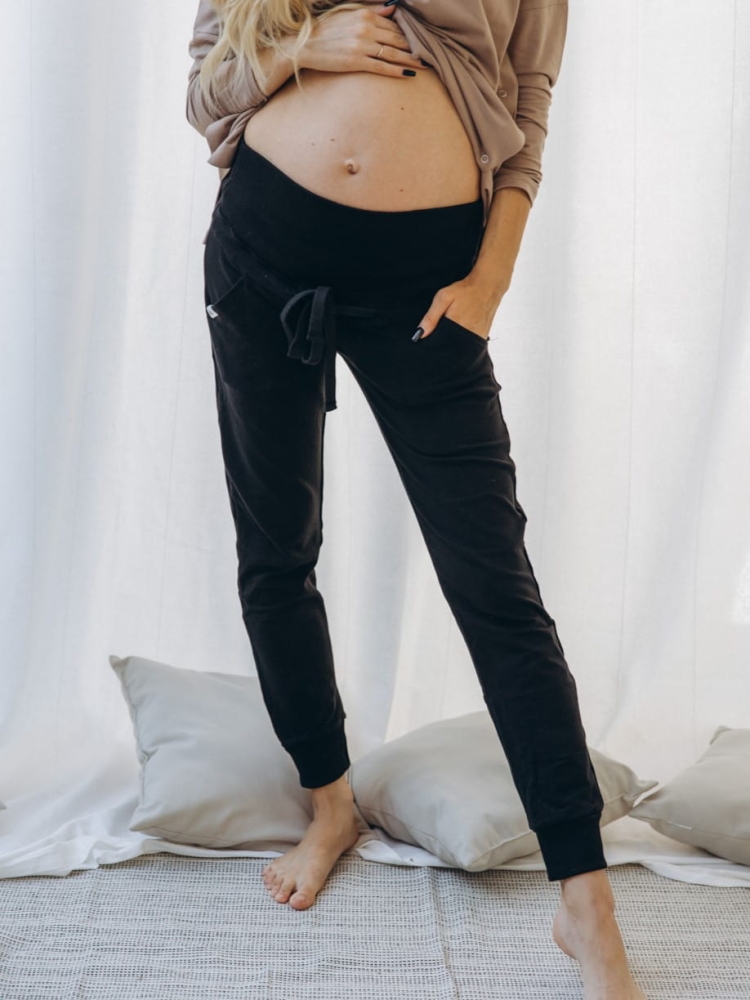 Pregnancy pants NEVER WALK ALONE black