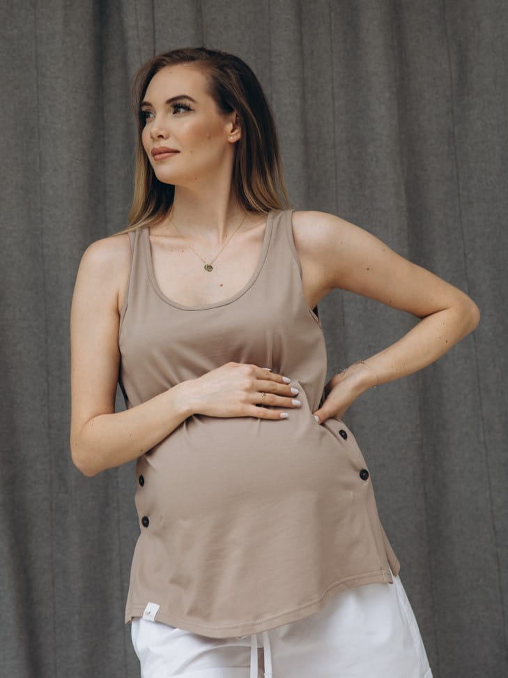 Top with detachable sides pregnancy and nursing coffee