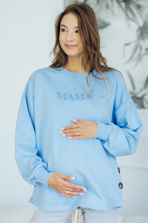 Bluza ciążowa i do karmienia SKY LATTE błękitna