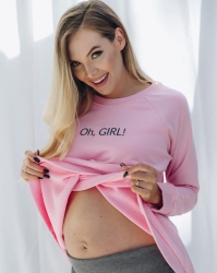 OH, GIRL! pregnancy blouse pink