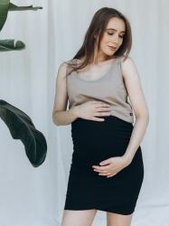 LATTE MAMA těhotenská sukně černá