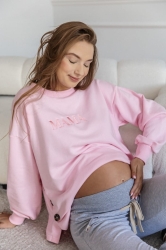 Bluza ciążowa i do karmienia CANDY LATTE różowa 
