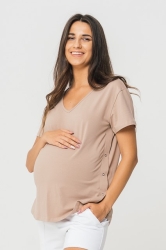 Kojící tričko OVERSIZE LOVE káva
