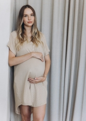 GOODNIGHT KISS maternity nightgown beige 