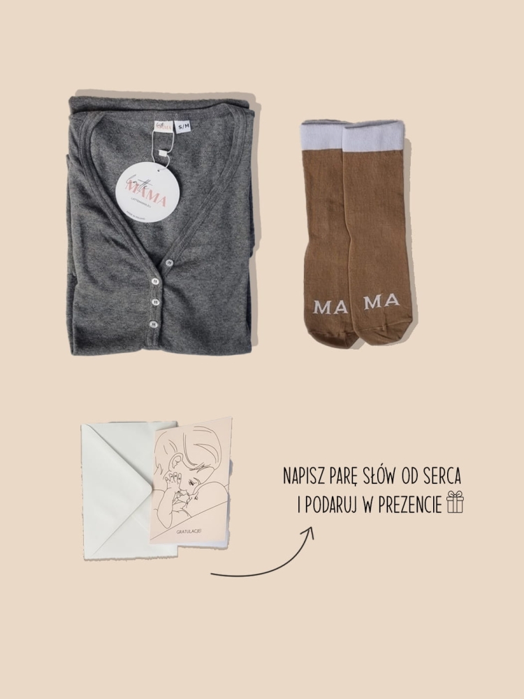 Box prezentowy dla mamy szary  