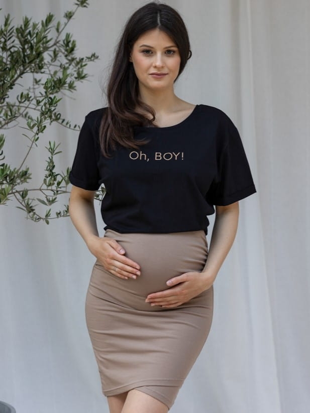 t-shirt ciążowy boy czarny.JPG