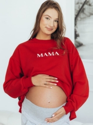 Bluza ciążowa i do karmienia CRANBERRIES LATTE czerwona 