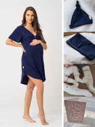 Zestaw prezentowy dla mamy WITAJ granatowy