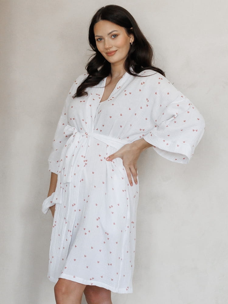 Mušelínový těhotenský kimono župan (1) (1)