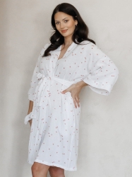 Mušelínový těhotenský kimono župan (1) (1)