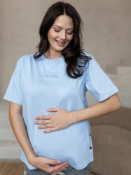 T-Shirt ciążowy i do karmienia SKY LATTE błękitny 