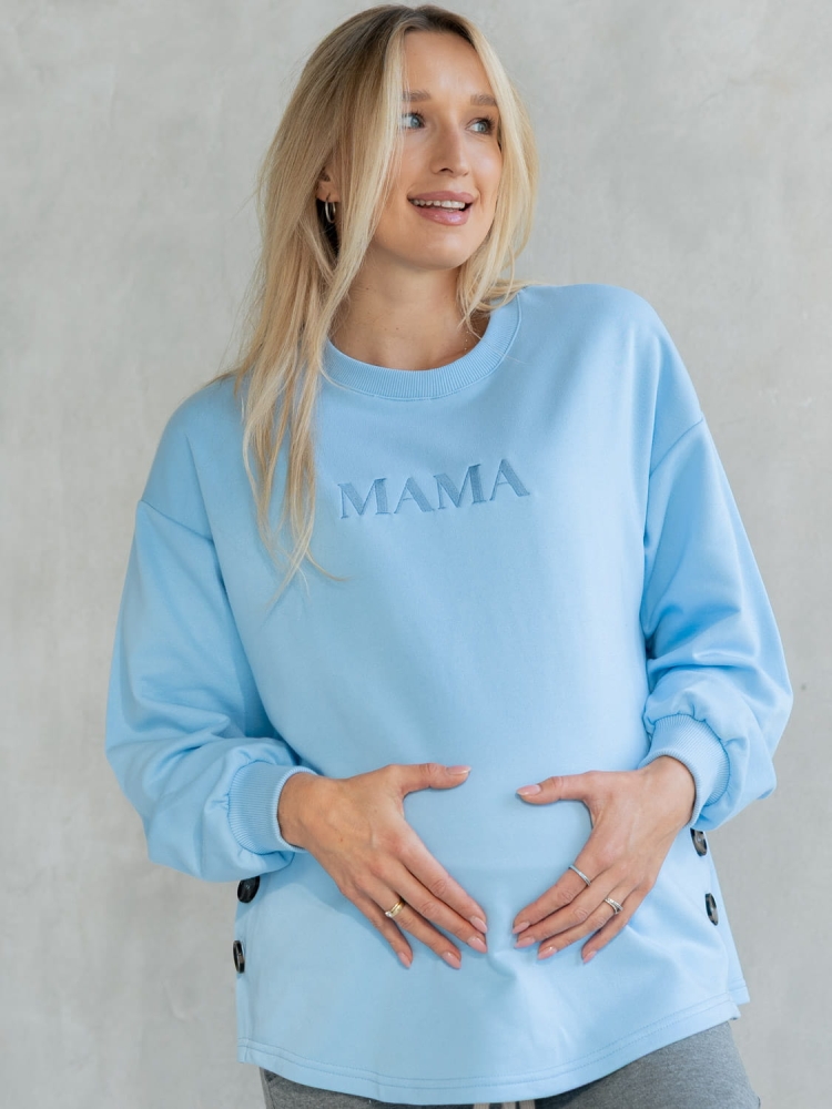 Bluza ciążowa i do karmienia SKY LATTE błękitna